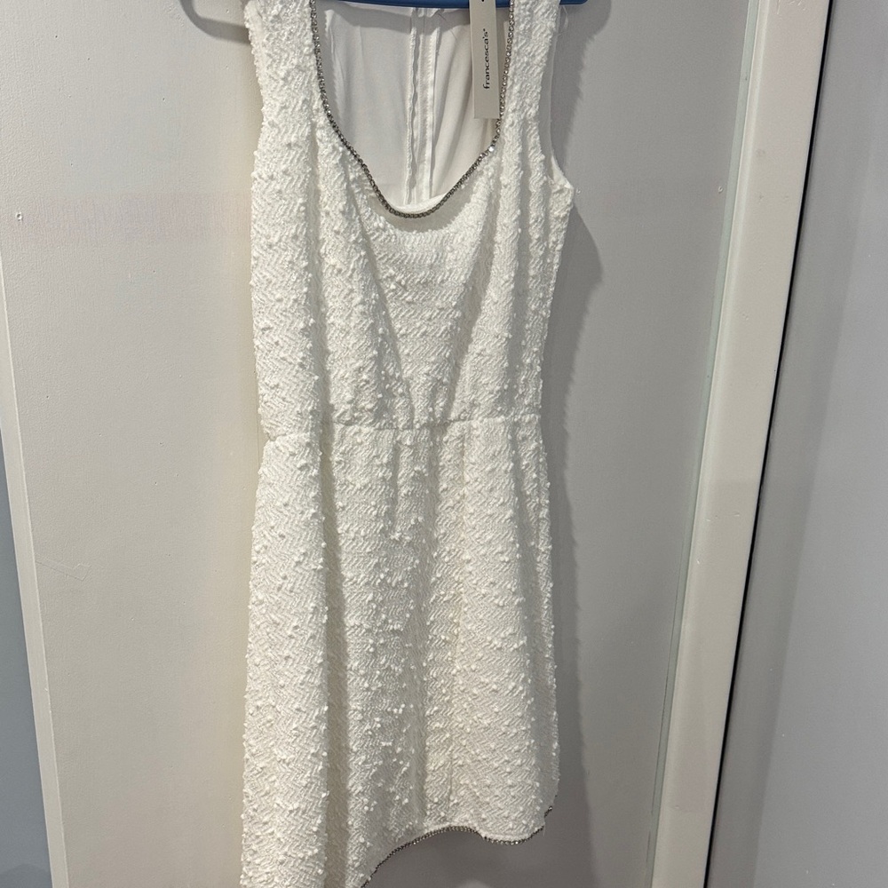 Francesca's Collections Textured White Mini Dress